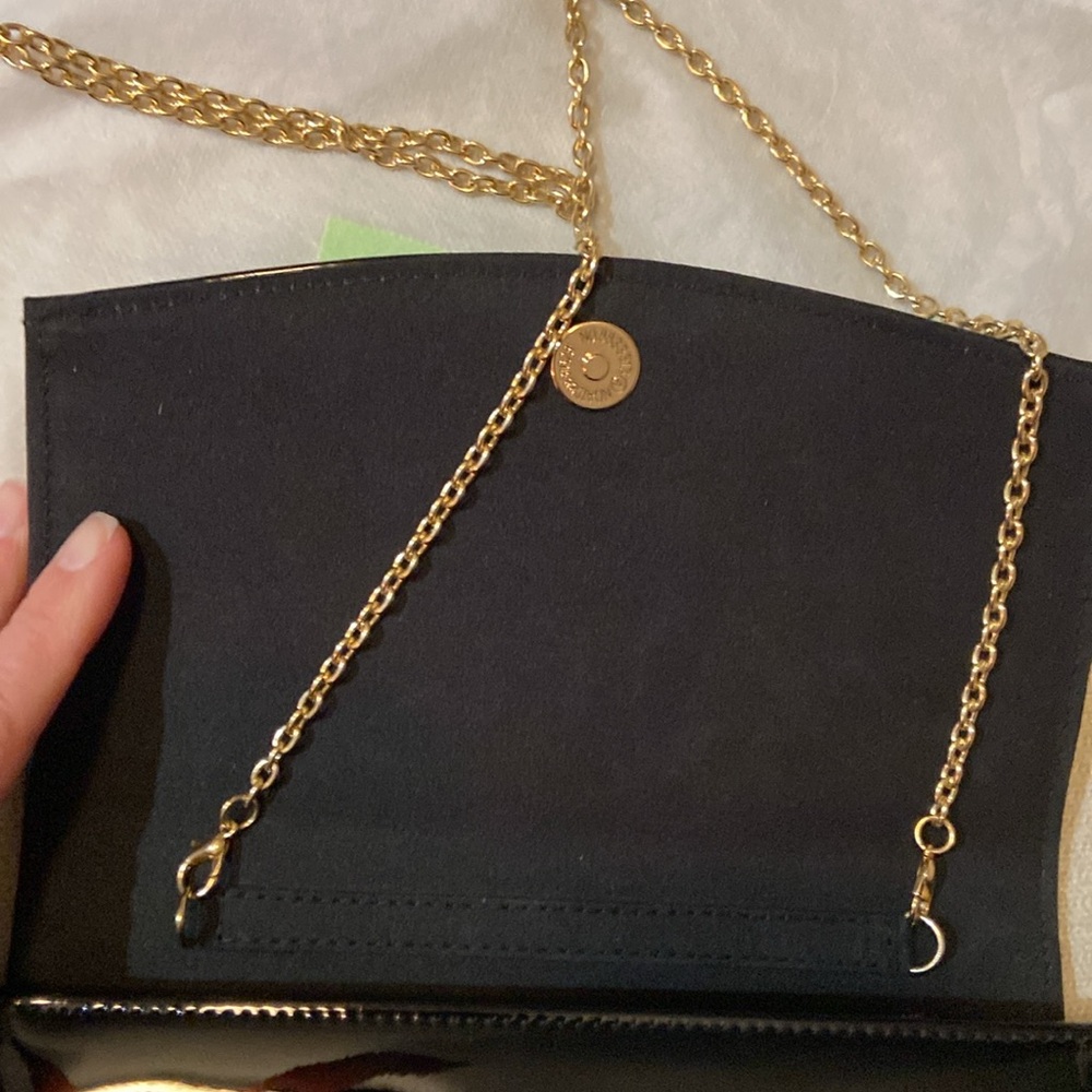 NEW in package black patent evening bag by Charming Tailor. Chain length 48" - Picture 7 of 7